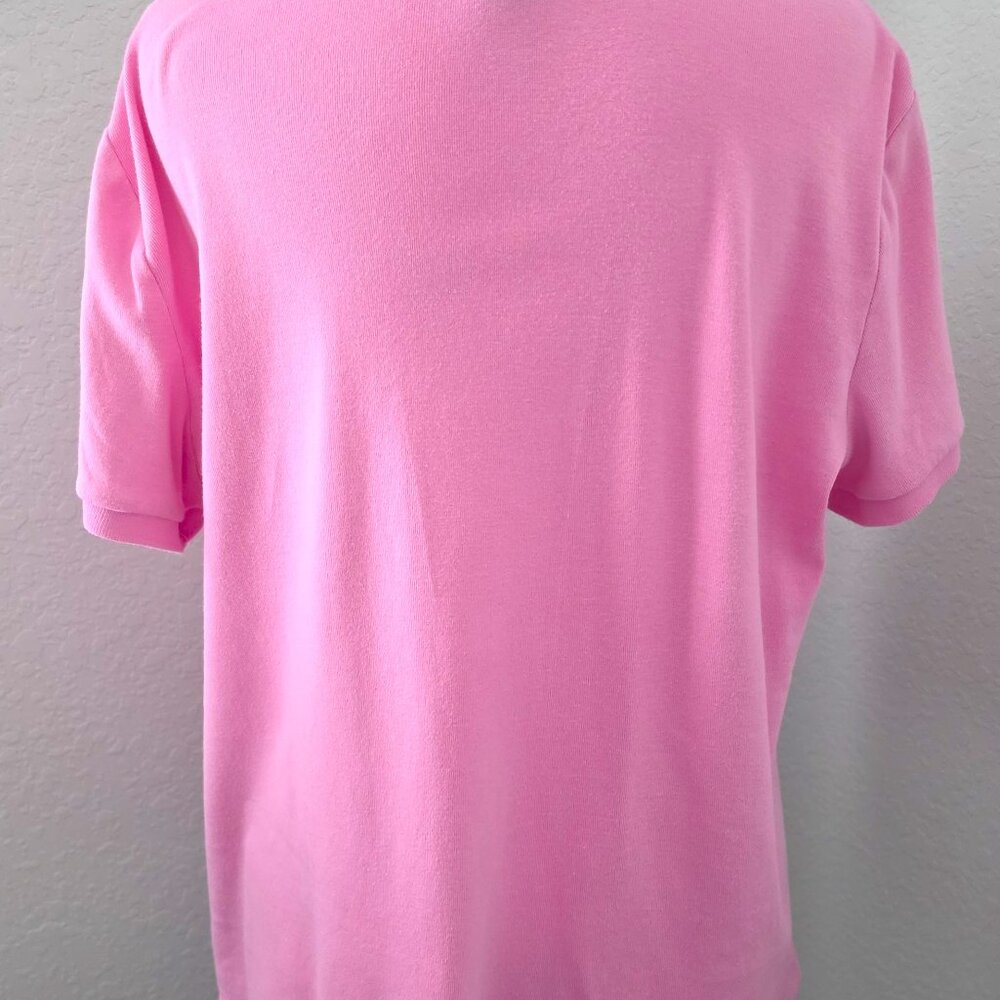 Lauren Ralph Lauren Women's XL Pink Gold Button Embroidered Logo Polo Shirt - Picture 6 of 10
